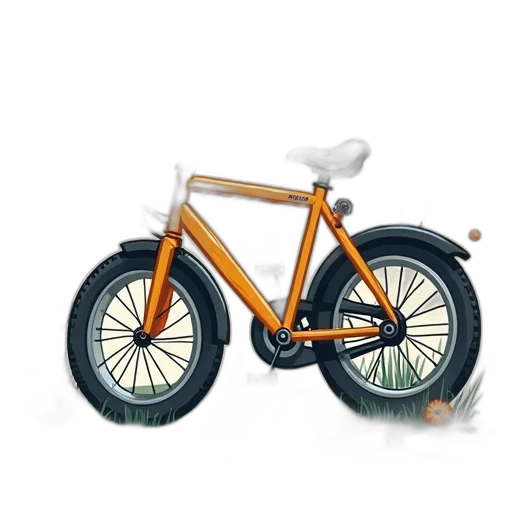 3d render, photorealistic, concept art, cartoon, bicycle, safety, goal, activities transparent PNG cut-out
