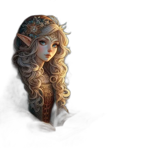 face, mask, crown, dress, fantasy art, concept art, photorealistic, watercolor transparent PNG cut-out