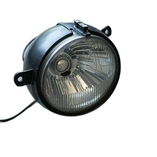 mask, hat, 3d render, photorealistic, damaged, headlight, cracked, broken transparent PNG cut-out