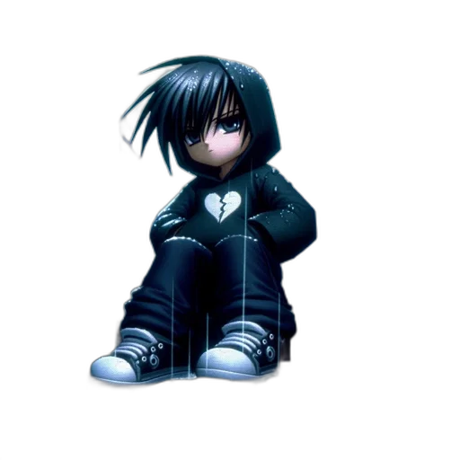 jacket, robot, concept art, pixel art, 3d render, cartoon, monochrome, dark transparent PNG cut-out