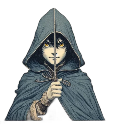 mask, staff, sword, weapon, fantasy art, concept art, comic book art, pixel art transparent PNG cut-out