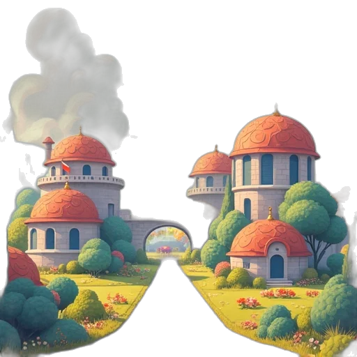 hat, crown, concept art, 3d render, fantasy art, pixel art, fog, graphic transparent PNG cut-out