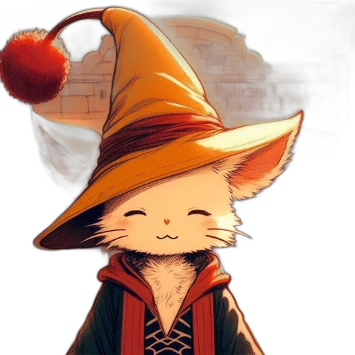 staff, hat, mask, fantasy art, concept art, pixel art, watercolor, animated transparent PNG cut-out