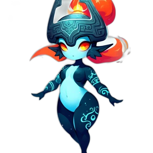 staff, concept art, fantasy art, pixel art, comic book art, dark, blue, colorful transparent PNG cut-out