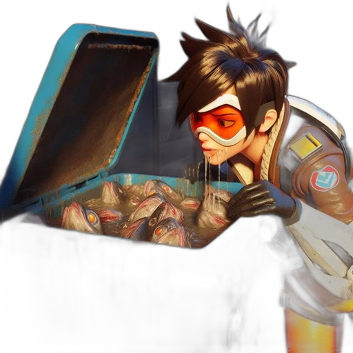 robot, weapon, concept art, cyberpunk, comic book art, fantasy art, colorful, blue transparent PNG cut-out