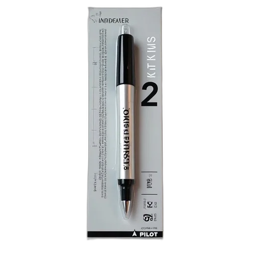 metallic, silver, marker, black, cap, displayed, packaging, box transparent PNG cut-out