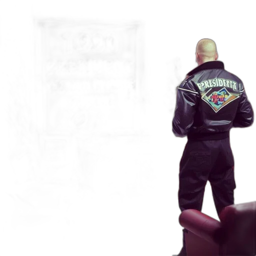 jacket, robot, concept art, photorealistic, comic book art, 3d render, neon lights, outer space transparent PNG cut-out