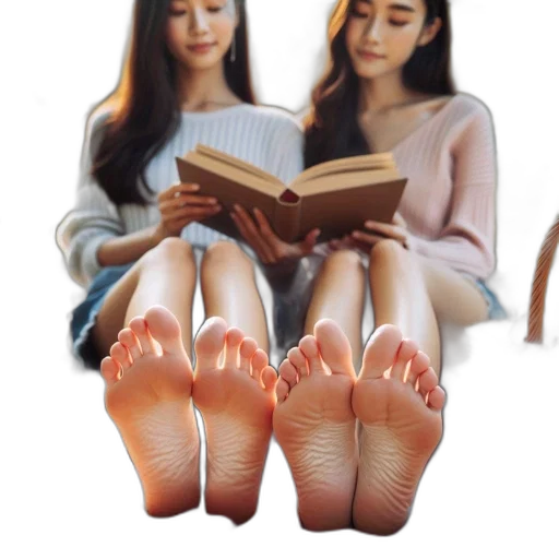 shoes, oil painting, photorealistic, 3d render, watercolor, pastel, two, women transparent PNG cut-out