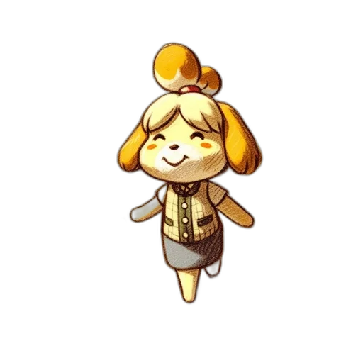 staff, hat, animal, creature, pixel art, concept art, 3d render, watercolor transparent PNG cut-out