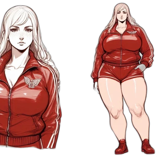jacket, concept art, comic book art, anime, cartoon, red, monochrome, series transparent PNG cut-out