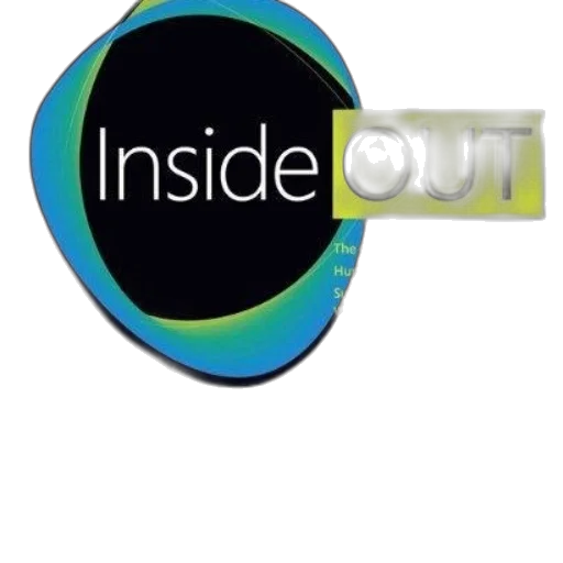 book, cover, titled, inside, out, black, background, featuring transparent PNG cut-out