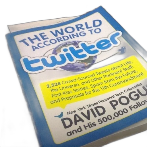 book, titled, world, according, twitter, david, pogue, displayed transparent PNG cut-out