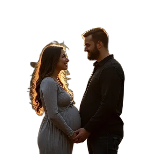 dress, photorealistic, pregnant, woman transparent PNG cut-out