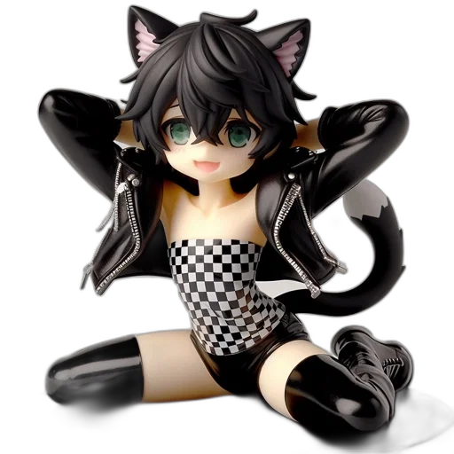 3d render, fantasy art, concept art, anime, monochrome, 3d-rendered, illustrated, anime-style transparent PNG cut-out