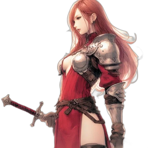 sword, weapon, staff, dress, concept art, fantasy art, pixel art, comic book art transparent PNG cut-out