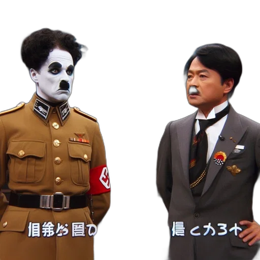 mask, concept art, anime, monochrome, two, men, stand, together transparent PNG cut-out