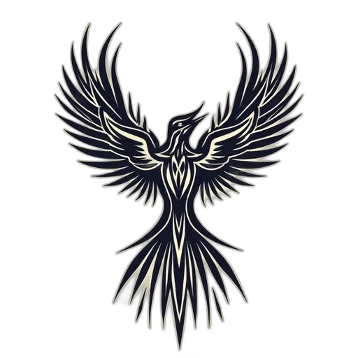 dragon, crown, fantasy art, dark, stylized, bird, tribal, pattern transparent PNG cut-out