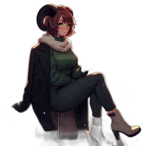 jacket, staff, face, dress, concept art, pixel art, watercolor, fantasy art transparent PNG cut-out