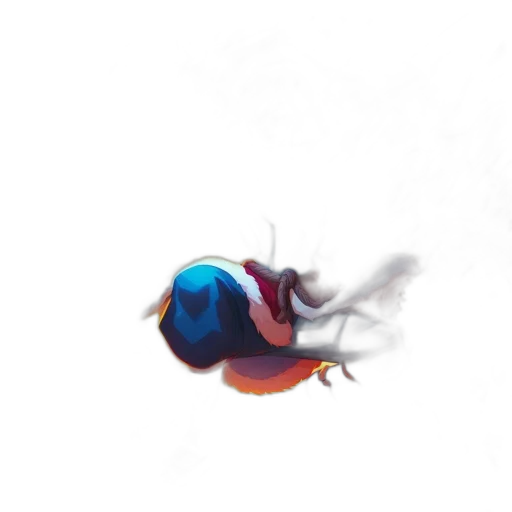 dragon, creature, animal, hair, concept art, pixel art, watercolor, 3d render transparent PNG cut-out