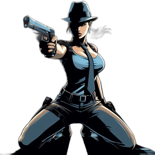 weapon, staff, hat, comic book art, concept art, cartoon, pixel art, intense transparent PNG cut-out