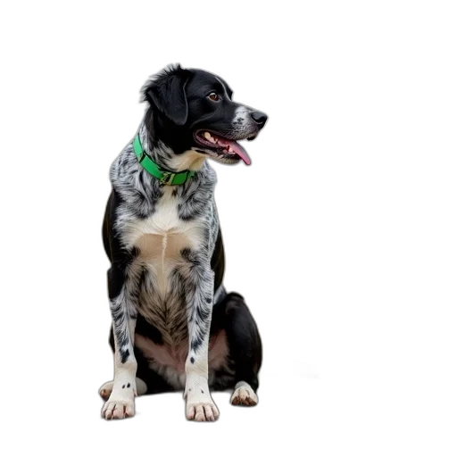 animal, staff, creature, photorealistic, black, white, spotted, dog transparent PNG cut-out