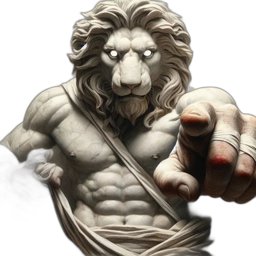 animal, sword, staff, fantasy art, photorealistic, concept art, 3d render, majestic transparent PNG cut-out