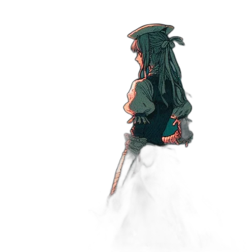 sword, staff, weapon, dress, concept art, fantasy art, pixel art, watercolor transparent PNG cut-out