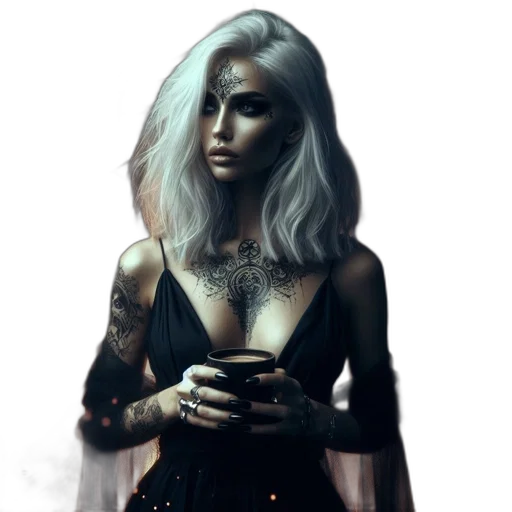 dress, jewelry, face, fantasy art, concept art, comic book art, photorealistic, neon lights transparent PNG cut-out