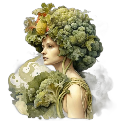 crown, food, hat, concept art, photorealistic, fantasy art, pixel art, green transparent PNG cut-out