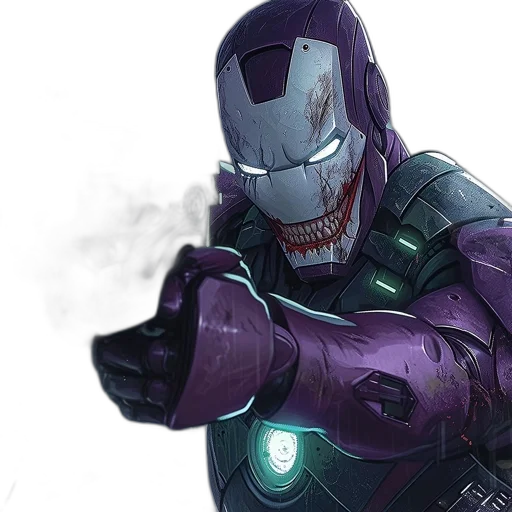 robot, mask, comic book art, concept art, 3d render, fantasy art, futuristic, armored transparent PNG cut-out
