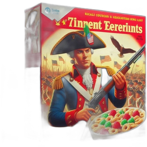 weapon, food, concept art, parody, cereal, box, features, character transparent PNG cut-out
