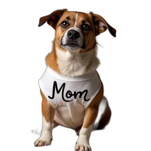 animal, photorealistic, dog, shirt, paw, shirts, mom, mommy transparent PNG cut-out