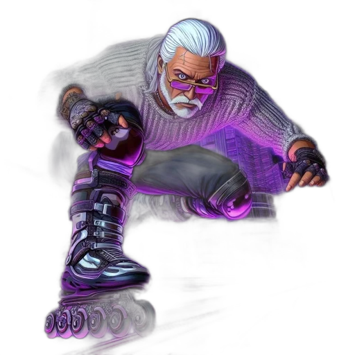 weapon, shoes, robot, creature, concept art, cyberpunk, 3d render, vaporwave transparent PNG cut-out