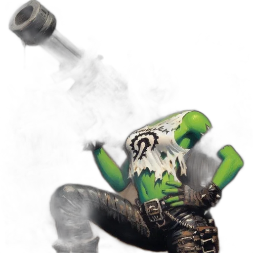 staff, weapon, mask, robot, concept art, fantasy art, 3d render, comic book art transparent PNG cut-out