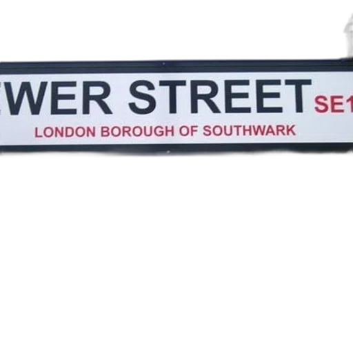 city street, tower, street, sign, london, borough, southwark, modern transparent PNG cut-out
