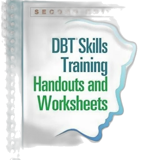 spiral-bound, book, titled, dbt, skills, training, handouts, worksheets transparent PNG cut-out