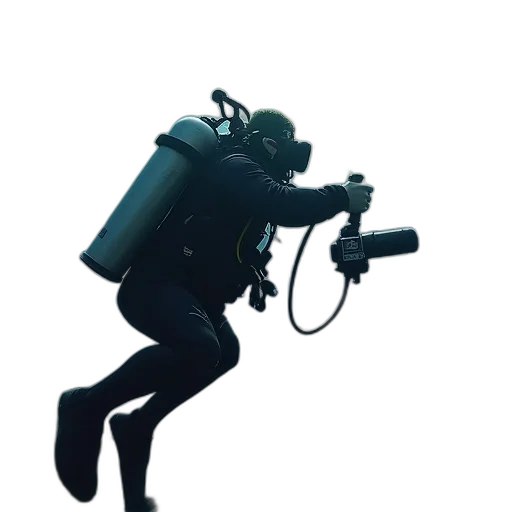 staff, robot, weapon, umbrella, 3d render, concept art, photorealistic, cyberpunk transparent PNG cut-out