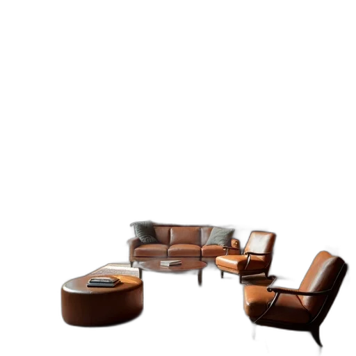furniture, 3d render, photorealistic, concept art, earth tones, monochrome, dark, library transparent PNG cut-out