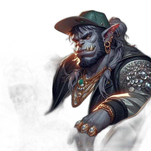 staff, concept art, fantasy art, photorealistic, comic book art, dark, humanoid-orc, hybrid transparent PNG cut-out