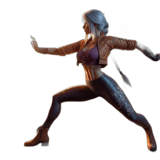 staff, concept art, 3d render, fantasy art, comic book art, woman, silver, hair transparent PNG cut-out