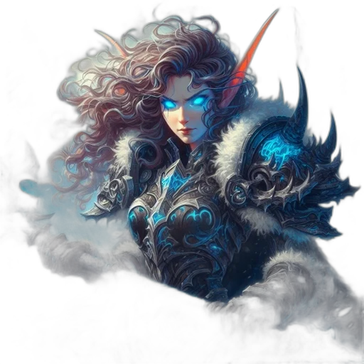 dragon, fantasy art, concept art, pixel art, comic book art, snow, blue, dark transparent PNG cut-out