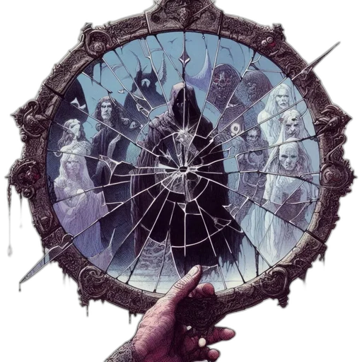 staff, umbrella, mask, crown, concept art, fantasy art, comic book art, outer space transparent PNG cut-out