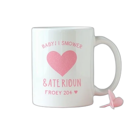 personalised, baby, shower, mug transparent PNG cut-out