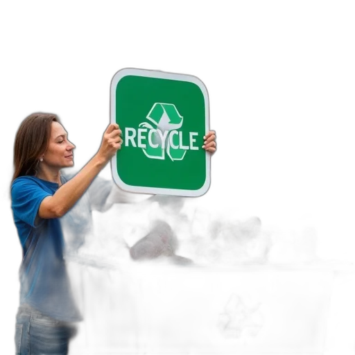 3d render, woman, blue, shirt, lifting, green, white, sign transparent PNG cut-out