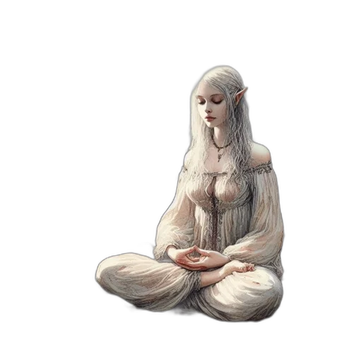 dress, creature, jewelry, staff, concept art, fantasy art, pixel art, 3d render transparent PNG cut-out