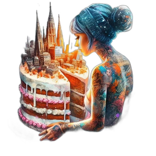 crown, dress, jewelry, cyberpunk, concept art, fantasy art, pixel art, neon lights transparent PNG cut-out