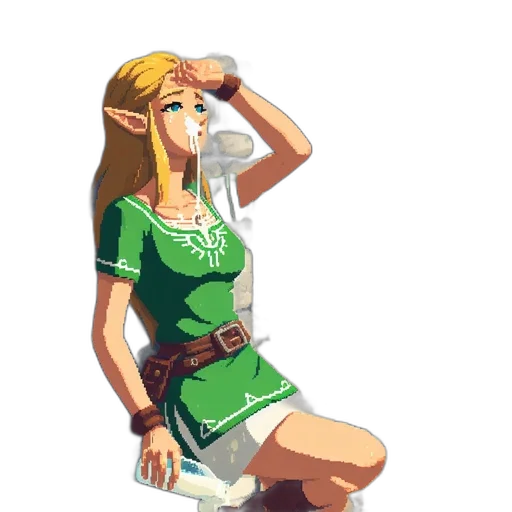 dress, bottle, staff, mask, pixel art, concept art, fantasy art, 3d render transparent PNG cut-out