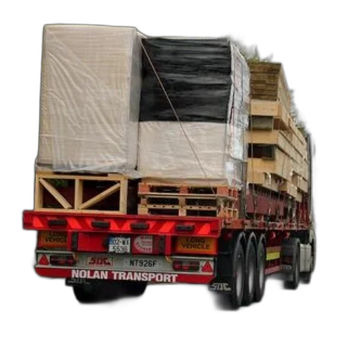 furniture, photorealistic, nolan, transport, truck, carrying, large, wooden transparent PNG cut-out