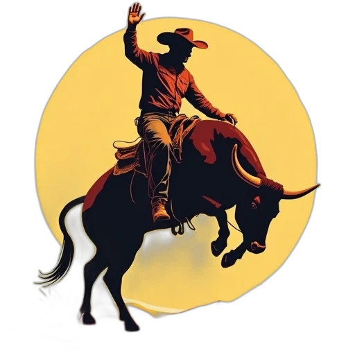 staff, hat, jacket, concept art, stylized, illustration, cowboy, riding transparent PNG cut-out