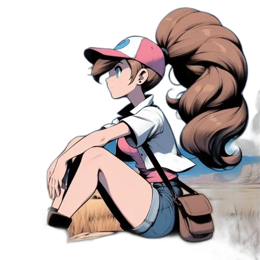 hair, hat, staff, animal, anime, concept art, cartoon, pixel art transparent PNG cut-out
